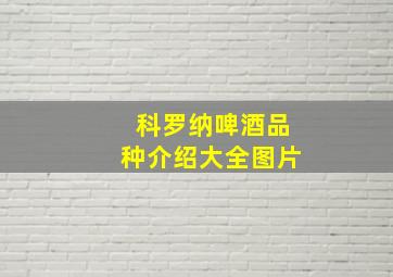 科罗纳啤酒品种介绍大全图片