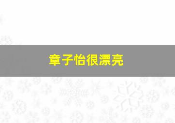 章子怡很漂亮