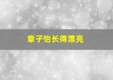 章子怡长得漂亮