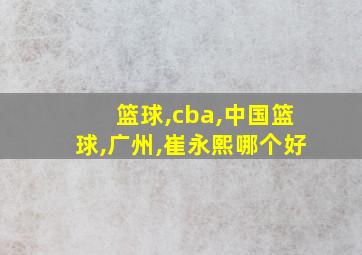 篮球,cba,中国篮球,广州,崔永熙哪个好