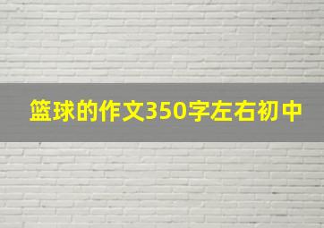 篮球的作文350字左右初中