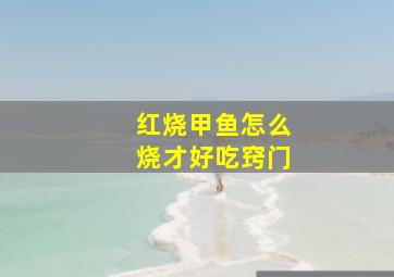 红烧甲鱼怎么烧才好吃窍门