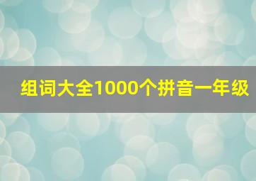 组词大全1000个拼音一年级