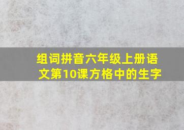 组词拼音六年级上册语文第10课方格中的生字