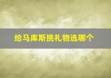 给马库斯挑礼物选哪个