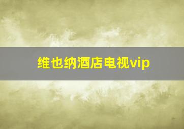 维也纳酒店电视vip