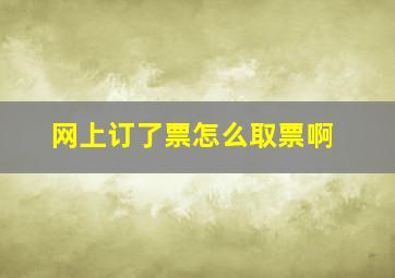 网上订了票怎么取票啊