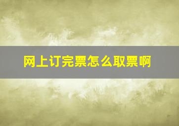 网上订完票怎么取票啊