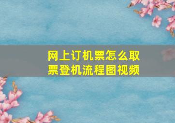 网上订机票怎么取票登机流程图视频