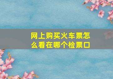 网上购买火车票怎么看在哪个检票口