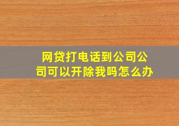 网贷打电话到公司公司可以开除我吗怎么办