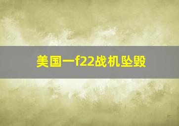 美国一f22战机坠毁