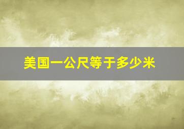 美国一公尺等于多少米