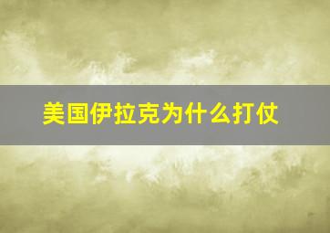 美国伊拉克为什么打仗