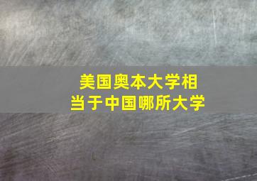 美国奥本大学相当于中国哪所大学