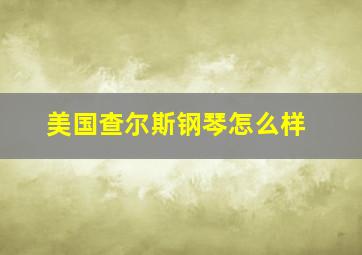 美国查尔斯钢琴怎么样