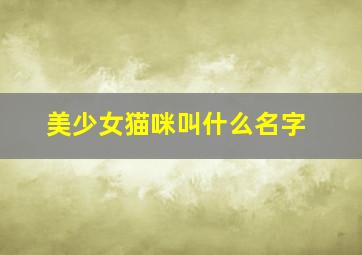 美少女猫咪叫什么名字