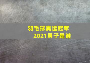 羽毛球奥运冠军2021男子是谁