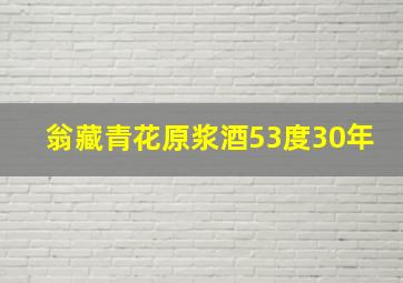 翁藏青花原浆酒53度30年