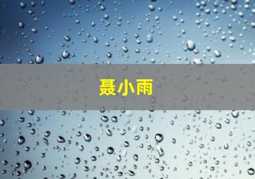 聂小雨