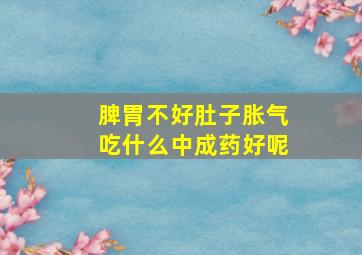 脾胃不好肚子胀气吃什么中成药好呢