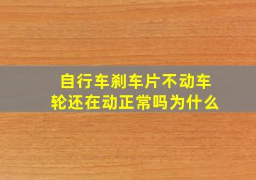 自行车刹车片不动车轮还在动正常吗为什么