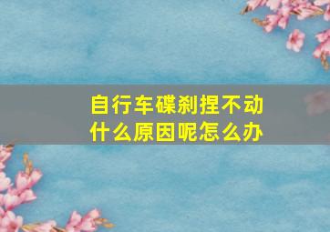 自行车碟刹捏不动什么原因呢怎么办