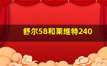 舒尔58和莱维特240