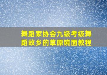 舞蹈家协会九级考级舞蹈故乡的草原镜面教程