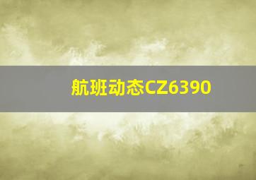 航班动态CZ6390