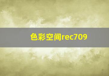 色彩空间rec709