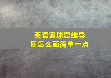 英语篮球思维导图怎么画简单一点