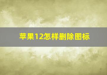 苹果12怎样删除图标