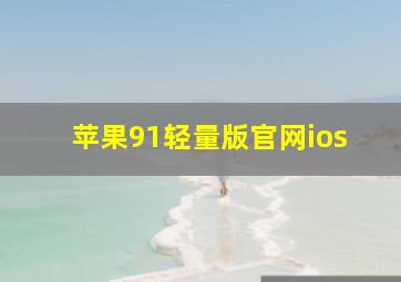 苹果91轻量版官网ios