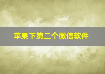 苹果下第二个微信软件