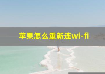 苹果怎么重新连wi-fi