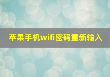 苹果手机wifi密码重新输入