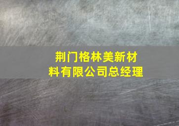 荆门格林美新材料有限公司总经理