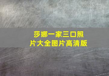 莎娜一家三口照片大全图片高清版