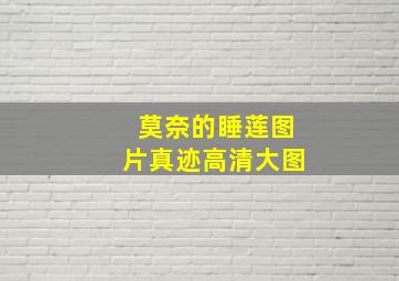 莫奈的睡莲图片真迹高清大图