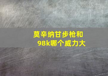 莫辛纳甘步枪和98k哪个威力大