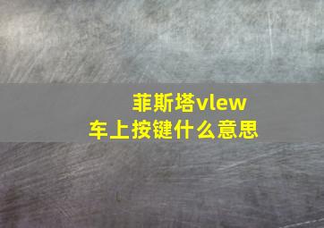 菲斯塔vlew车上按键什么意思