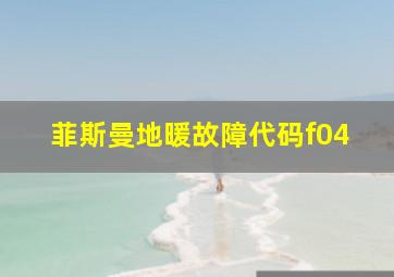 菲斯曼地暖故障代码f04