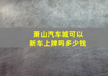 萧山汽车城可以新车上牌吗多少钱