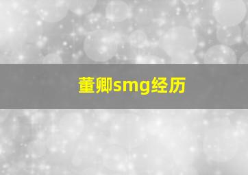 董卿smg经历