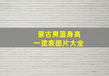 蒙古男篮身高一览表图片大全