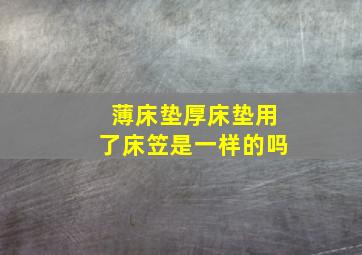 薄床垫厚床垫用了床笠是一样的吗