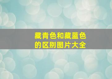 藏青色和藏蓝色的区别图片大全