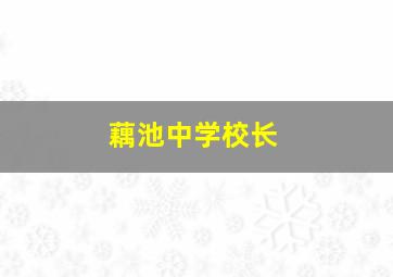 藕池中学校长