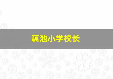 藕池小学校长